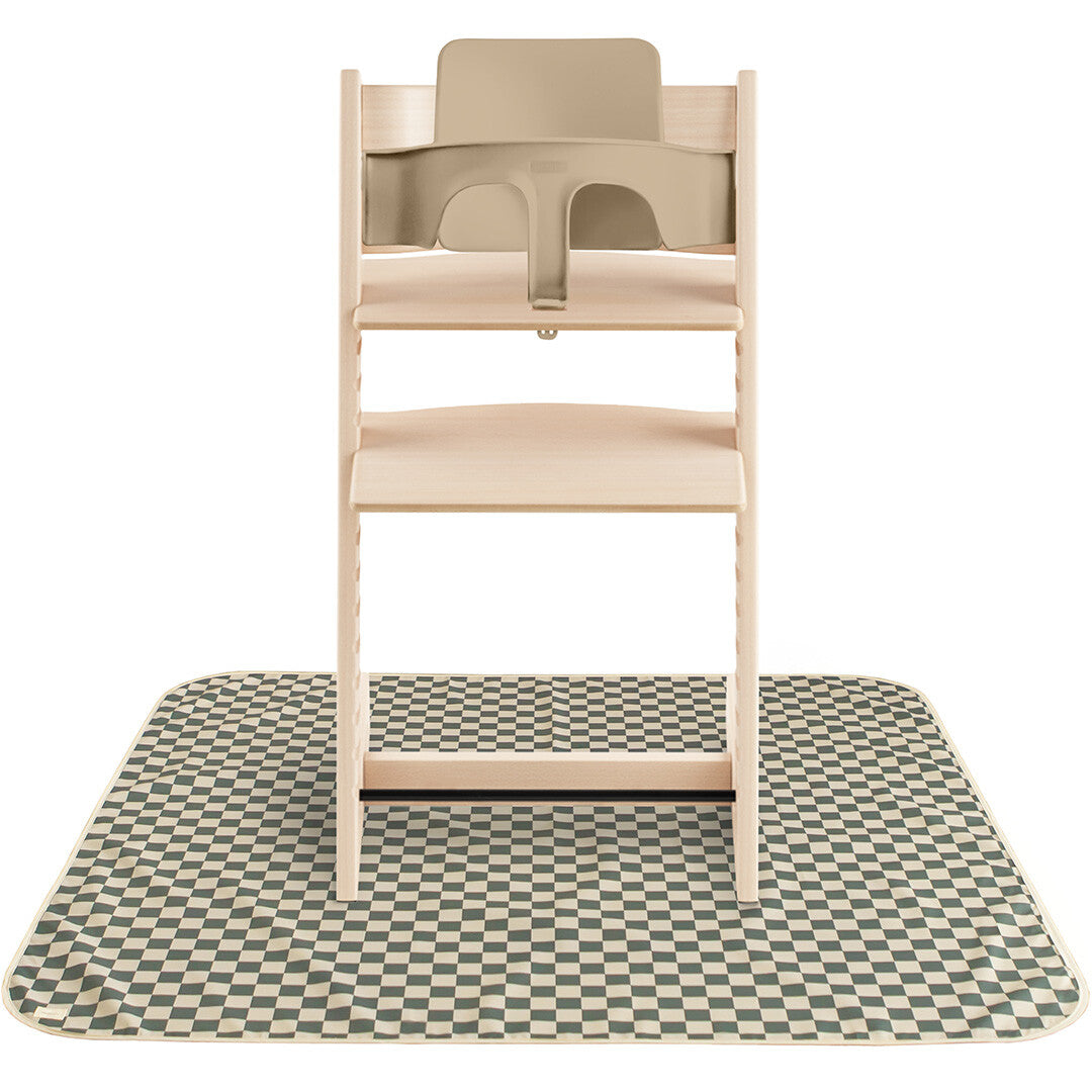 Mushie knoeimat olive check - 108x108 cm