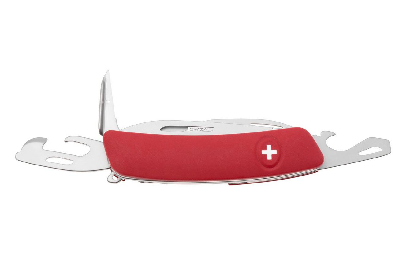 Swiza D08 R AM, KNR.0126.1900, Red Helvetix, Zwitsers zakmes, 8 tools