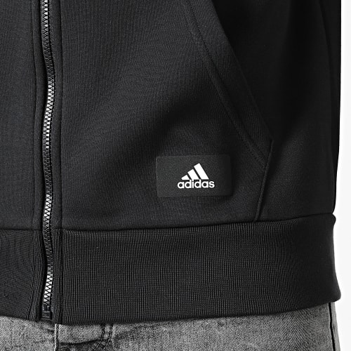 Sweat Zippé Capuche A Bandes Future Icons 3 Stripes H46526 Noir