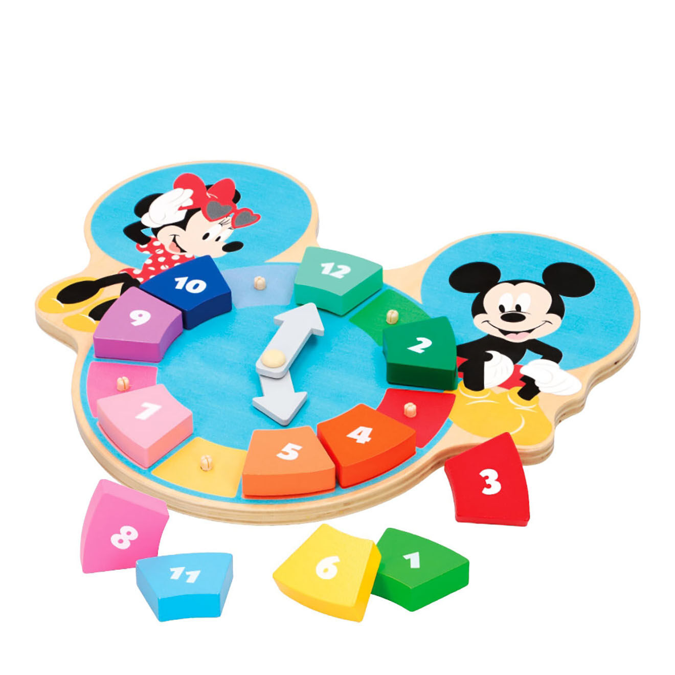Mickey Mouse Horloge puzzle en bois Mickey ECO - 13 pièces