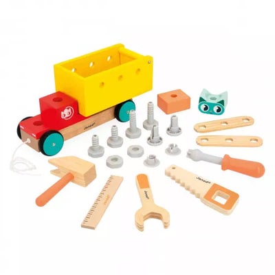 Janod Brico'Kids Pull Along DIY Lastebil 14 Deler