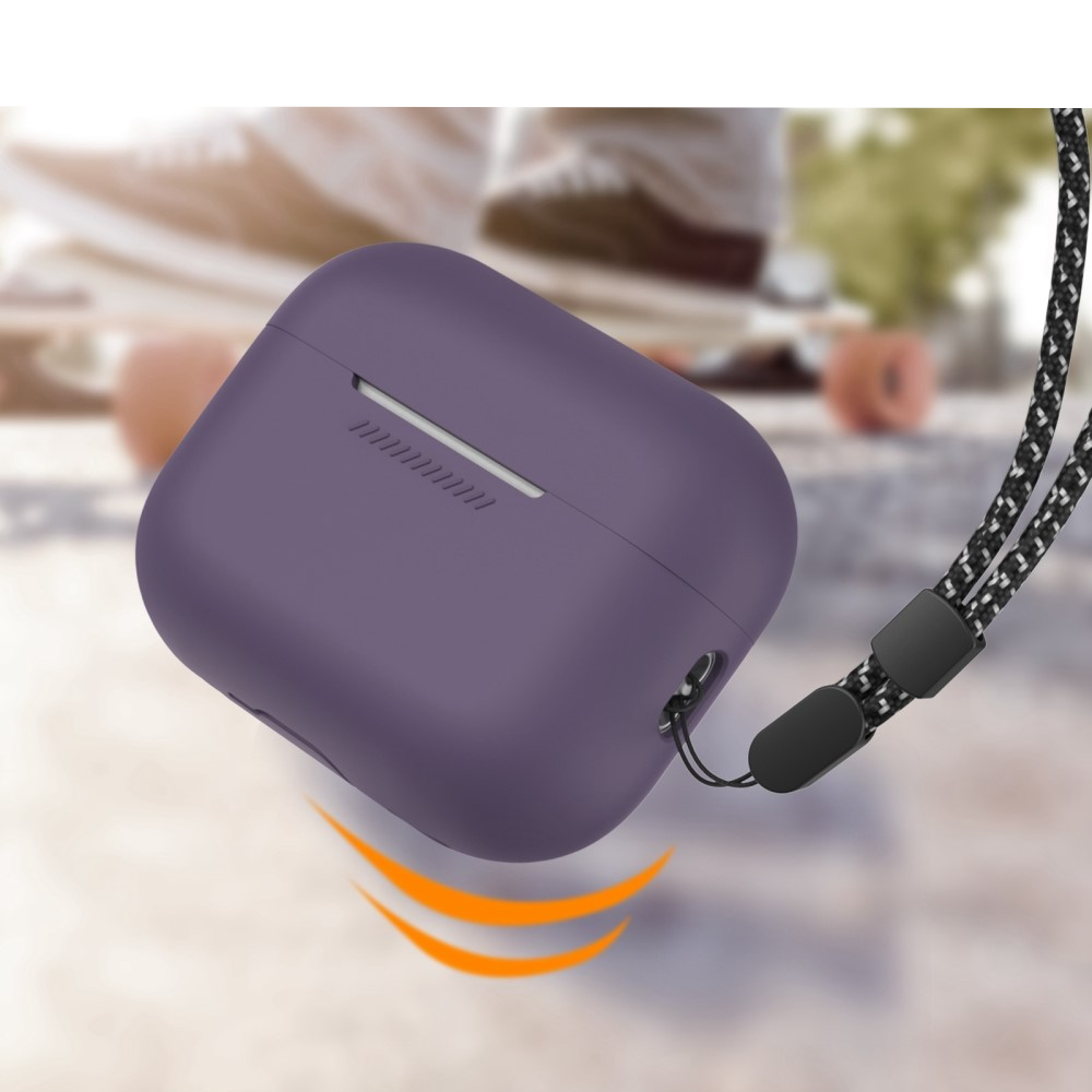 AirPods Pro 2 / AirPods Pro Silikon Schutzhülle Abdeckung mit Handschlaufe - Violett