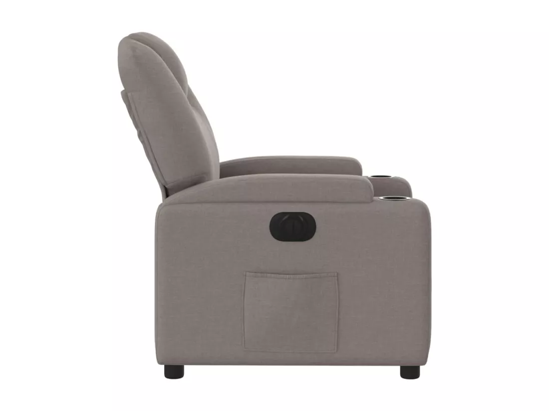 Fauteuil inclinable électrique Taupe Tissu