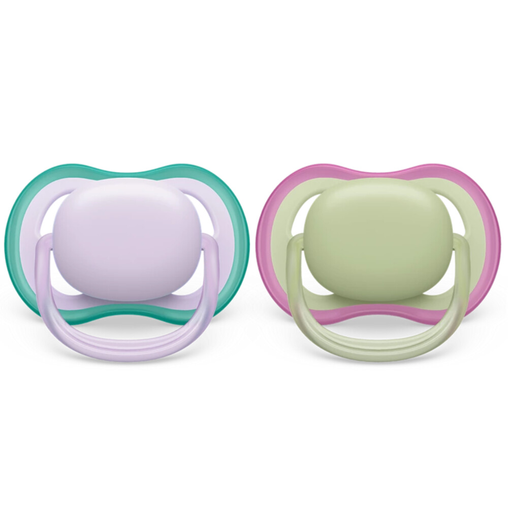 Philips Avent Ultra Air Fopspeen 0-6 mnd Paars Groen2 stuks