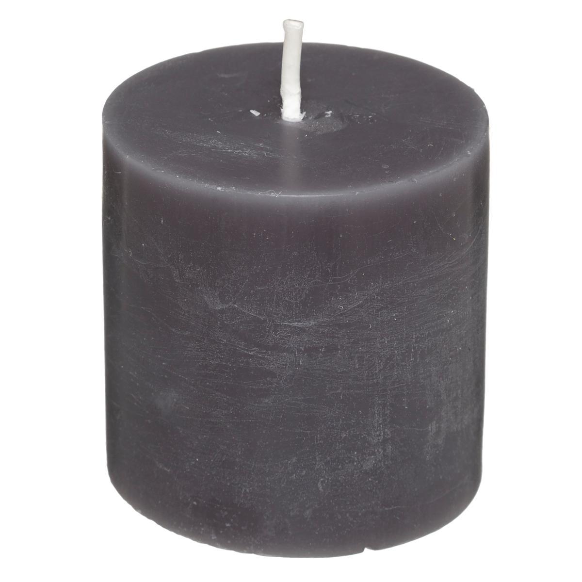 BOUGIE VOTIVE OLIA GRIS FONCE D.4.5CM X4 PIECES