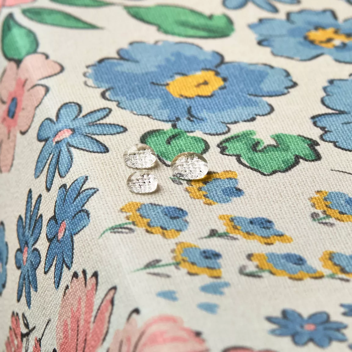 Nappe rectangulaire coton enduit (150 x 250 cm) Corolle Multicolore
