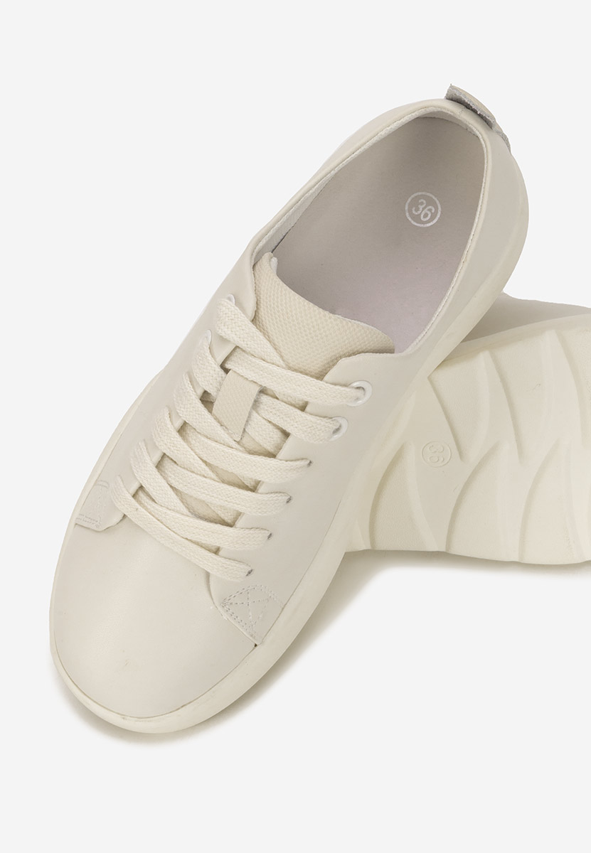 Baskets pour femme en cuir blancs Rocsana