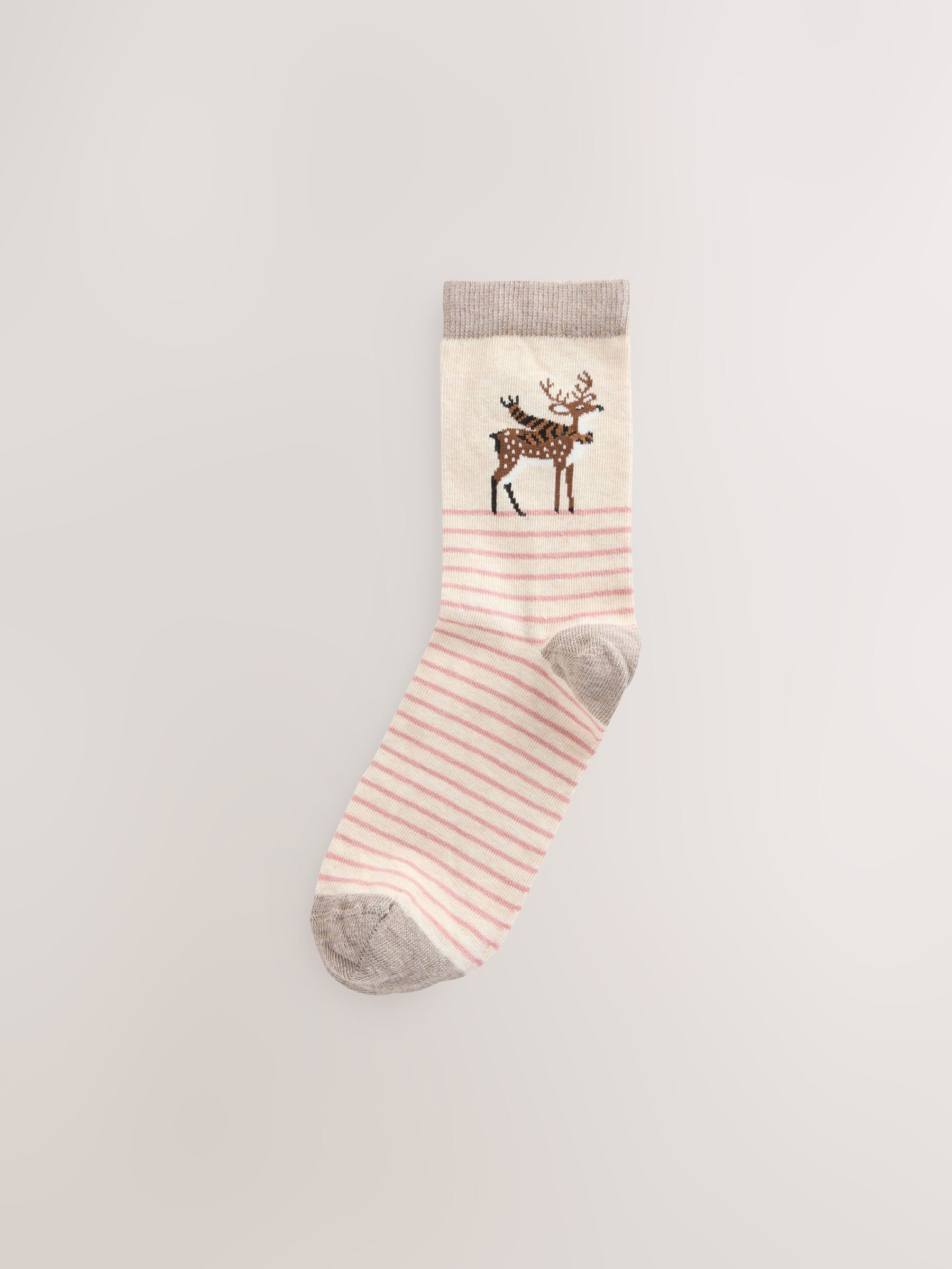 Herfst Animal Personage - Set van 4 paar enkelsokken