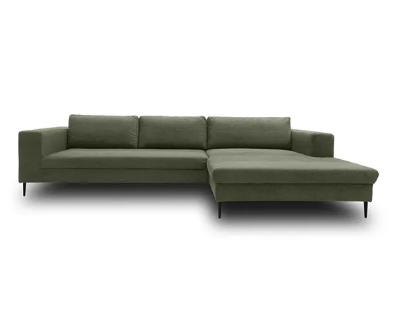 DOMO collection Ecksofa »Modica« mit Longchair rechts, dunkelgrün