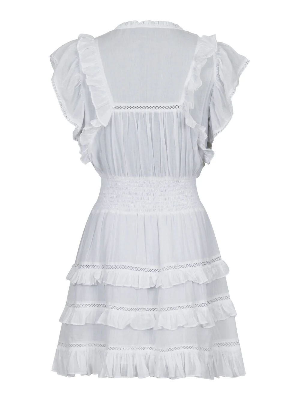 Bahne Studio  Maya Voile kort kjole - White