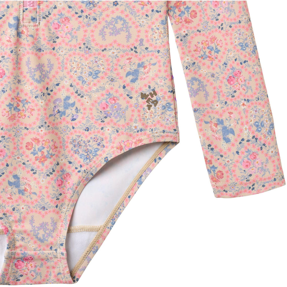 Køb Wheat Pink Heart Flowers Badedragt L/S Margot
