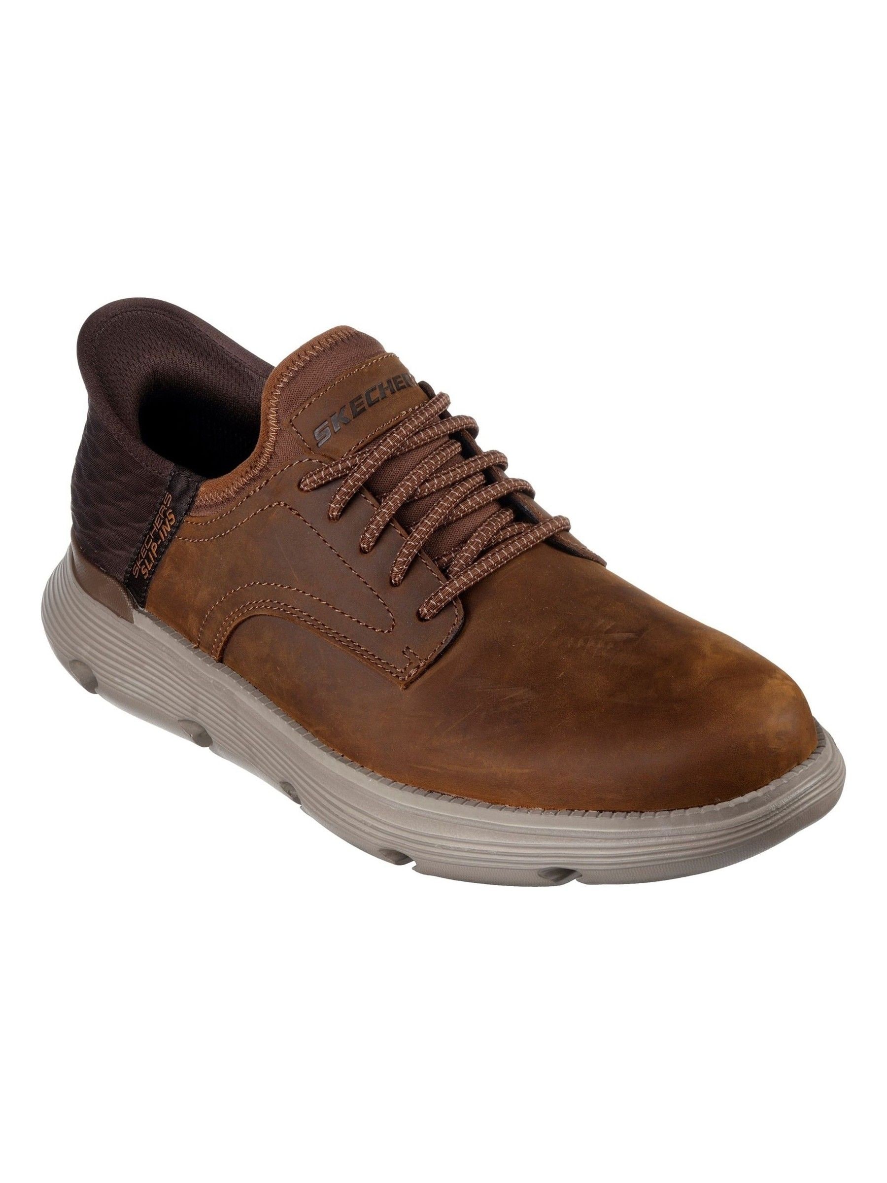 Bruin - Skechers Garza instapsneakers voor heren