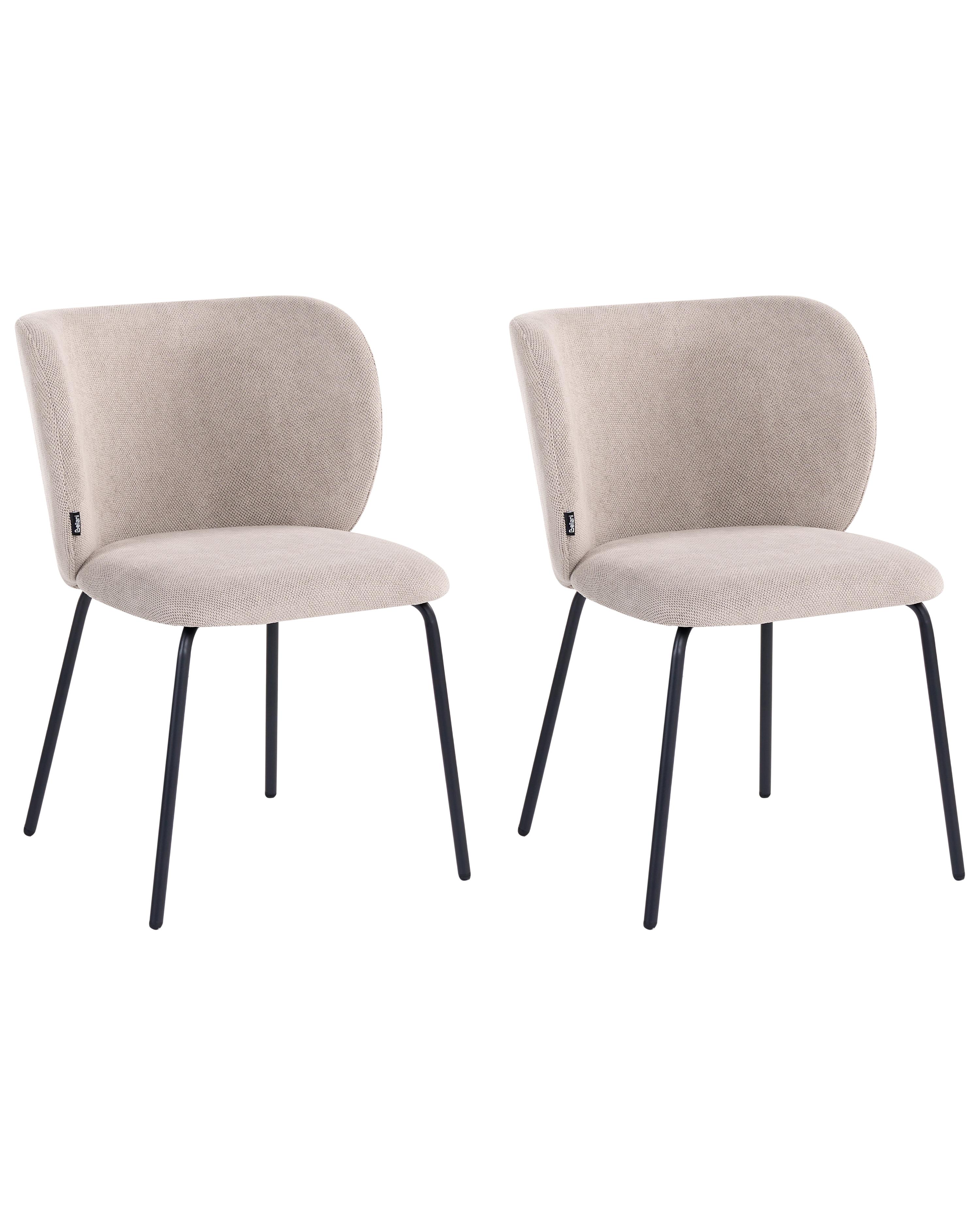 Set van 2 eetkamerstoelen CALERA Stof Taupe
