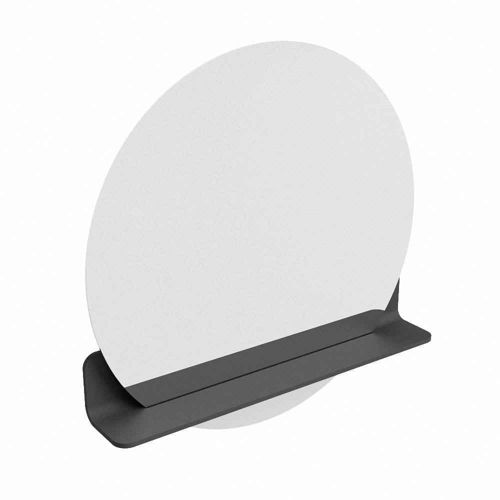 Mondiaz Spot spiegel rond Ø70cm met planchet dark grey
