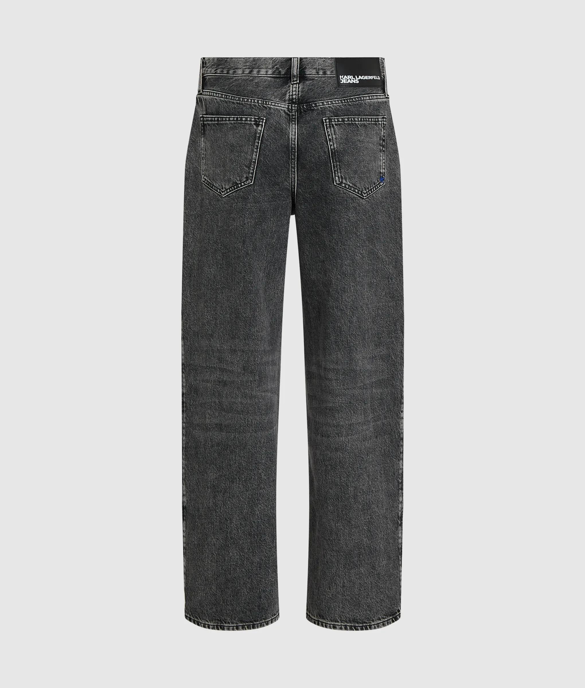 Flexibele wijde jeans met lage taille