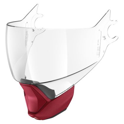 Ecran casque Shark CLEAR - MENTONNIERE MAT - EVOJET - Rouge