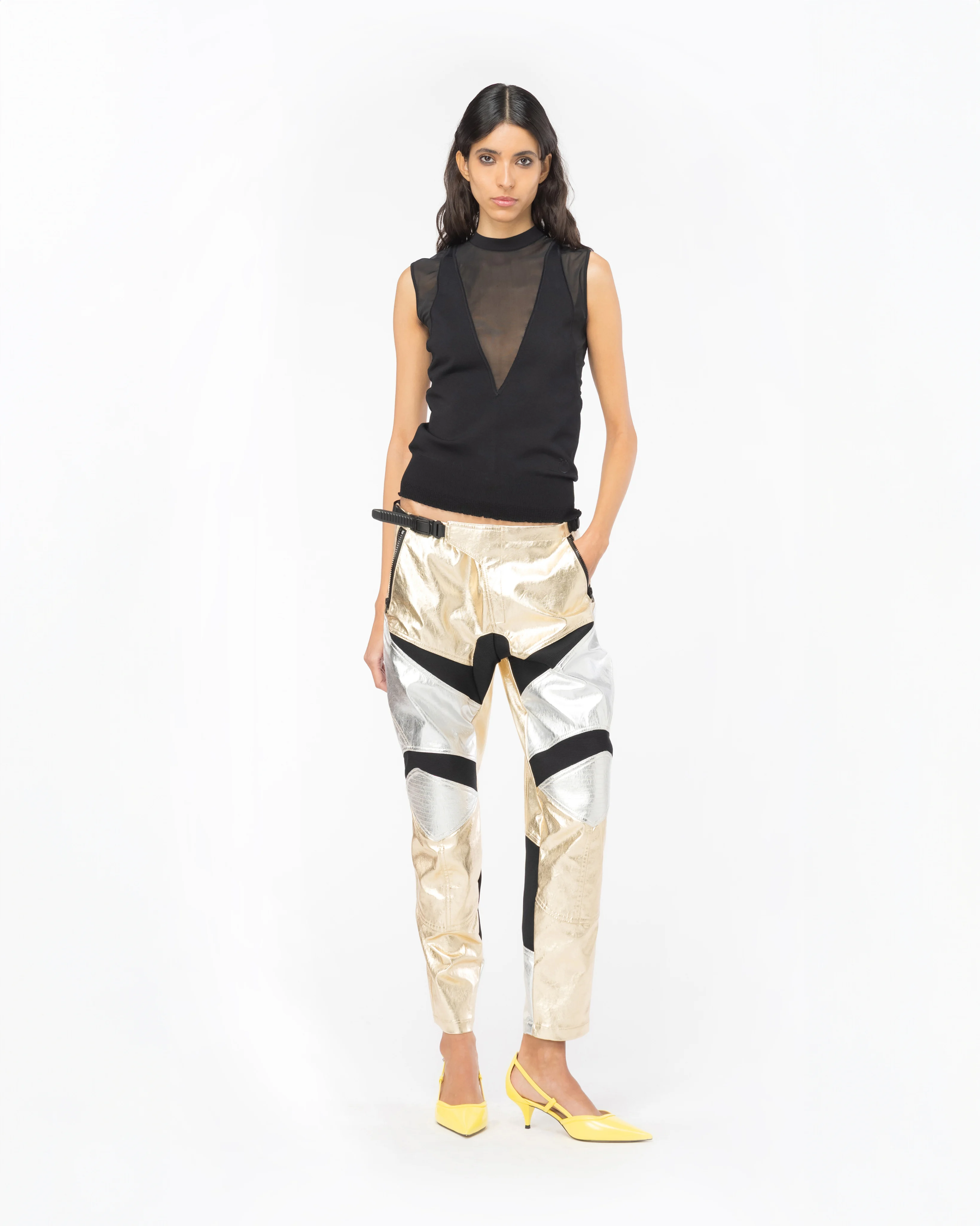 Pantalon biker lamé | Multicolore