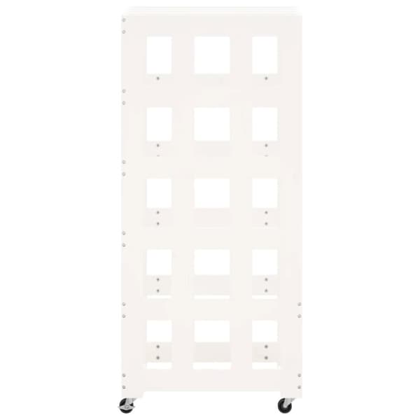 vidaXL Vedstativ med hjul 40x49x110 cm heltre furu