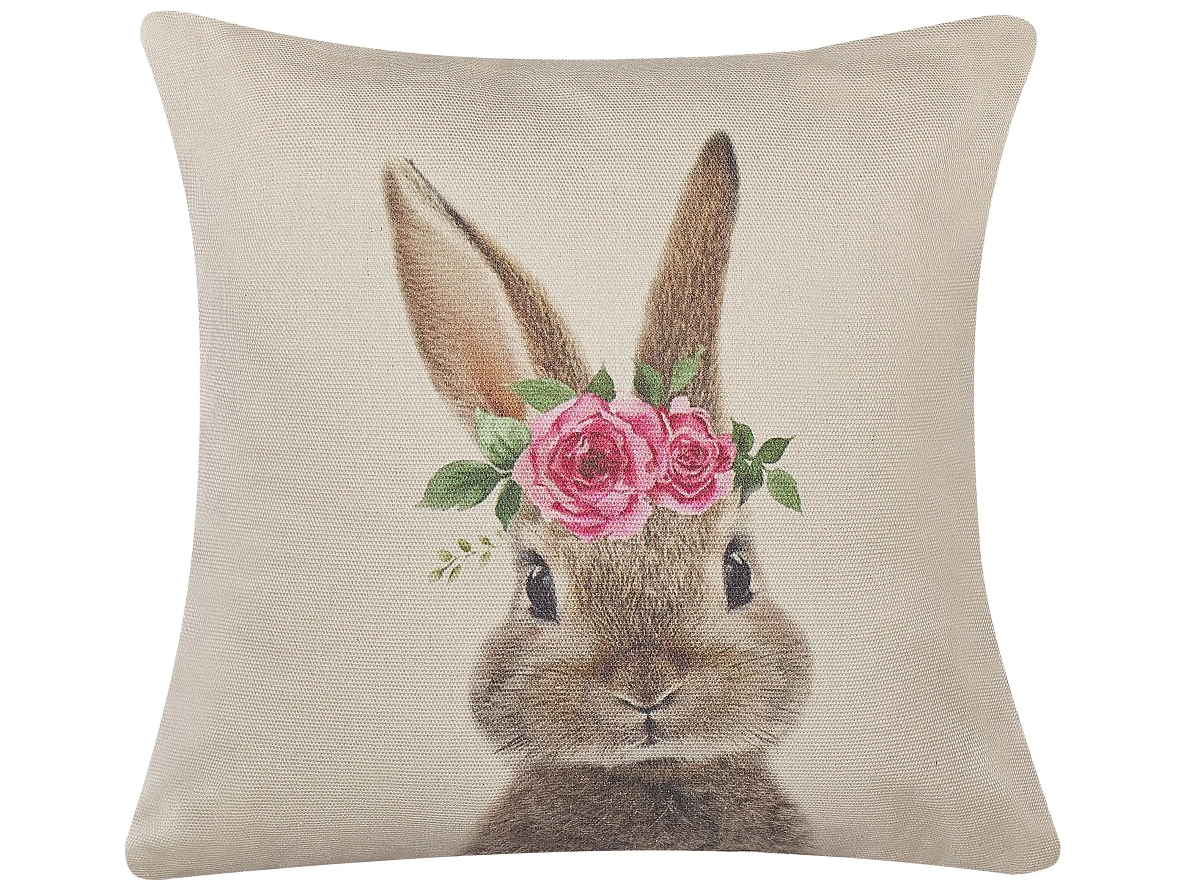 Set van 2 sierkussens TULIPA 45 x 45 cm Taupe