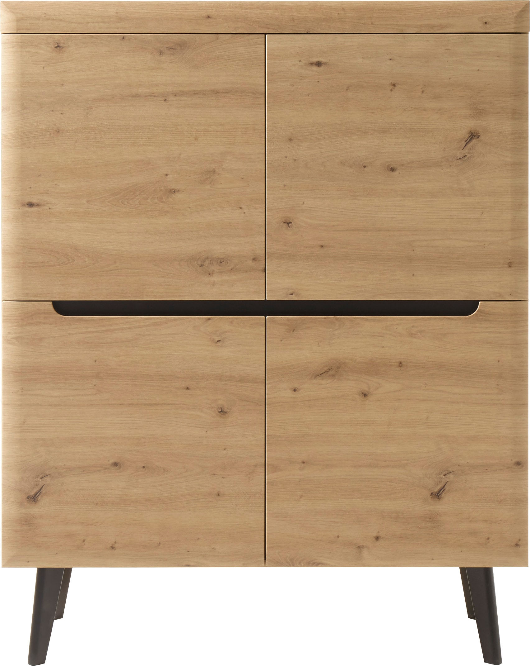 INOSIGN Highboard »Torge, Kommode, Schrank, Sideboard, Anrichte, Mehrzweckschrank« 1 Stk. tlg. abgeschrägte Füsse, drei Farben, Scandi Design, 107 cm breit