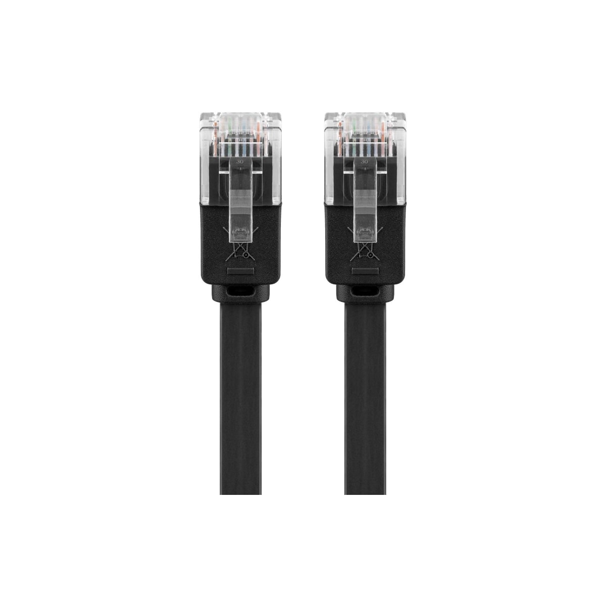 Goobay CAT 6 flat patch-kabel, U/UTP, svart