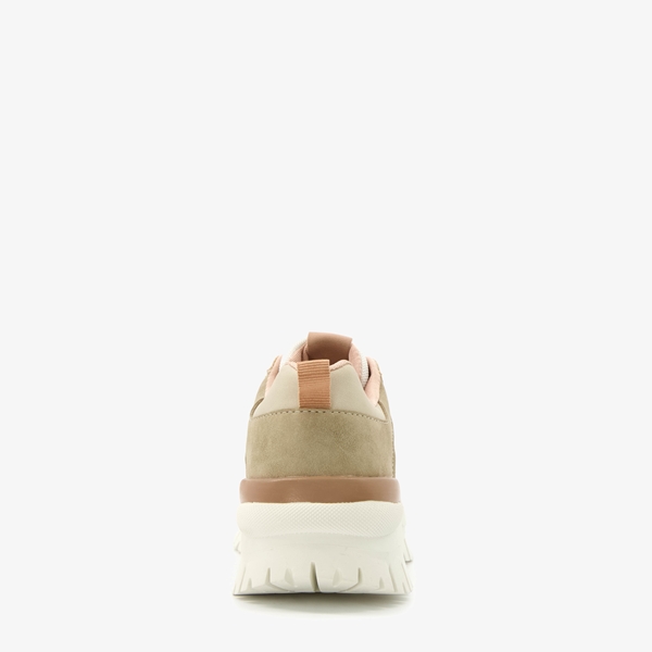 Supercracks dames dad sneakers taupe