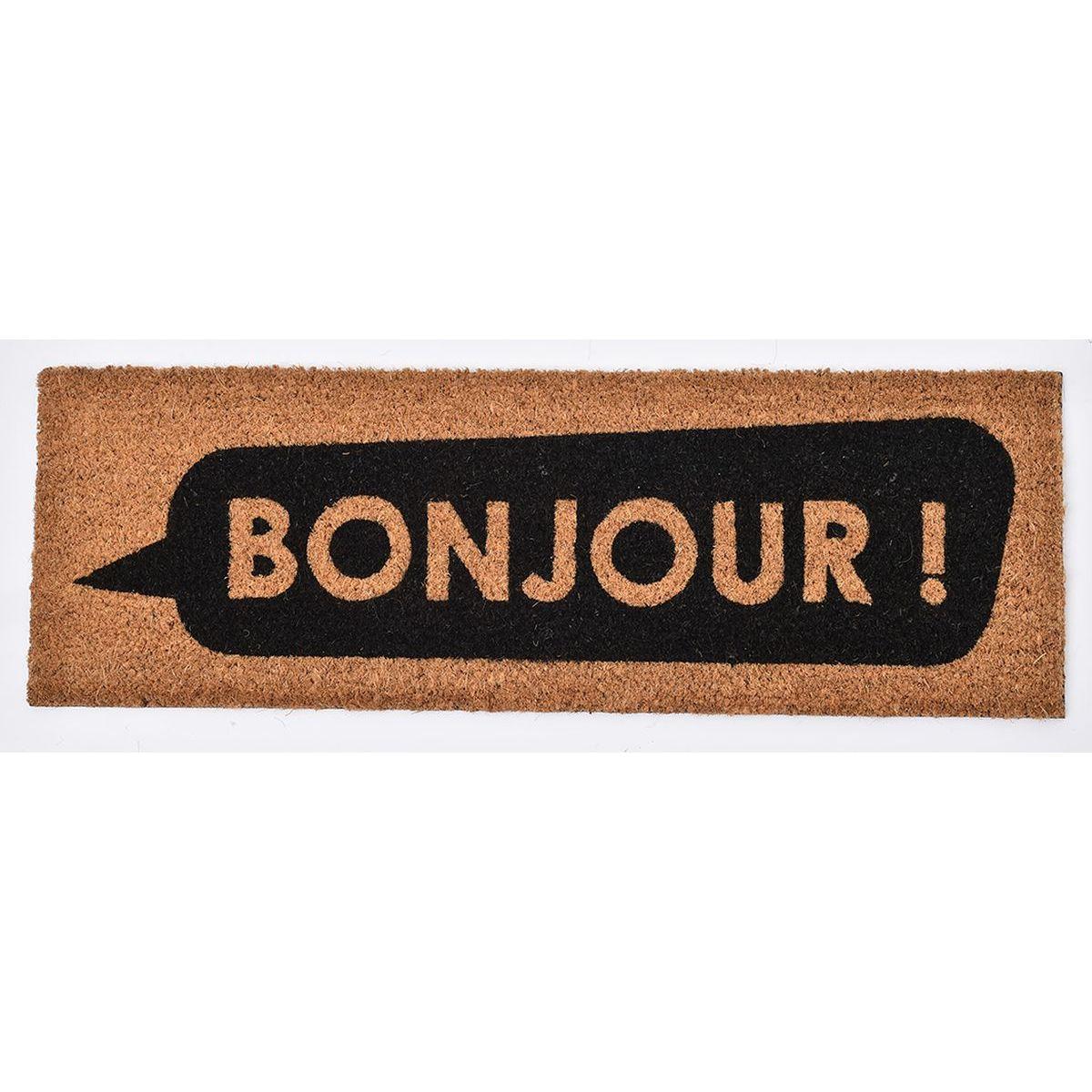TAPIS IMP BONJOUR 25X75CM COCO NOIR