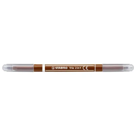 Filzstift und Fineliner in einem - STABILO Trio 2 in 1 - braun
