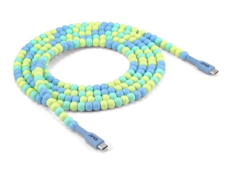 Club 3D USB-Kabel CAC-3011 60 W USB C - USB C 2 m USB-C Perlen Kabel Blau