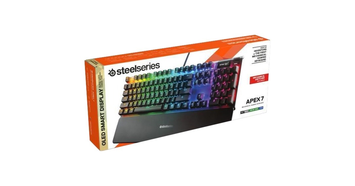 SteelSeriesApex 7, gaming toetsenbord  (Zwart, US lay-out, SteelSeries QX2 Red, RGB leds)