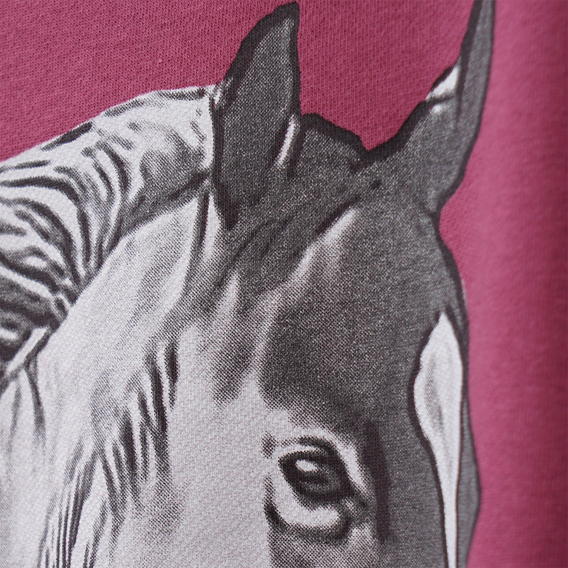 Yigga Mädchen Sweatshirt mit Pferde-Motiv dunkelrot