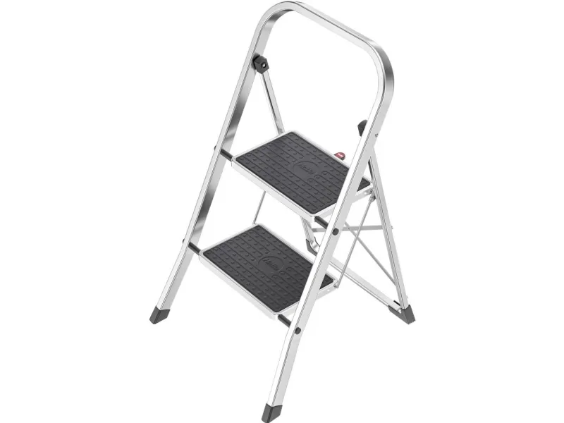 Hailo K30 - Trinstol - 2 trin - arbejdshøjde: 2.25 m - aluminium - aluminium med sorte trin