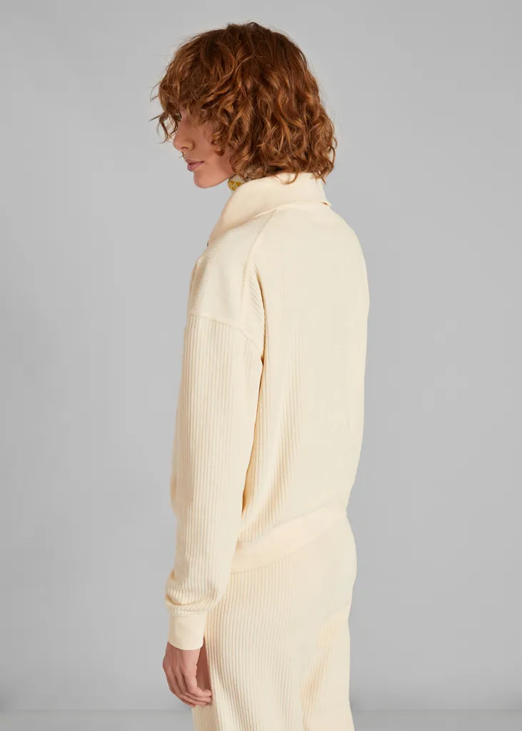 Sweatshirt col camionneur velours côtelé L'Exception Paris