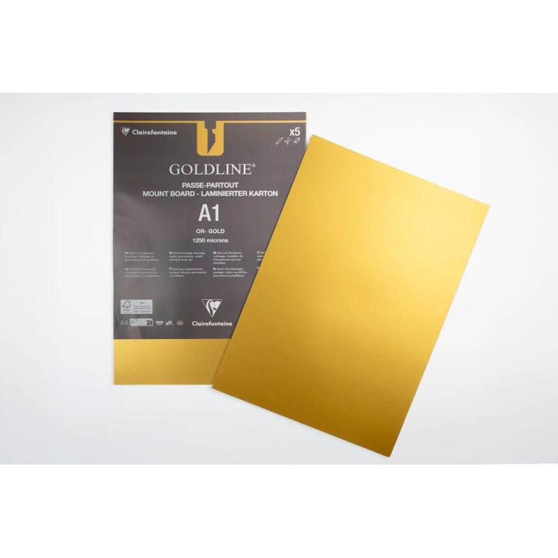 Goldline contrecollé pour passe-partout paquet 5F A1 1,25mm - Or
