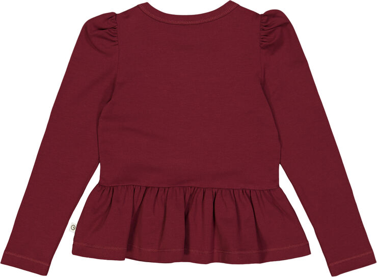 Müsli by Green Cotton Apple print l/s T Cabernet