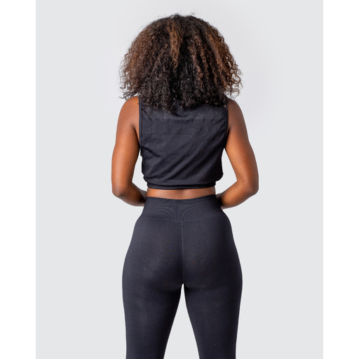Top cropped feminino Akara, modelo slim.
