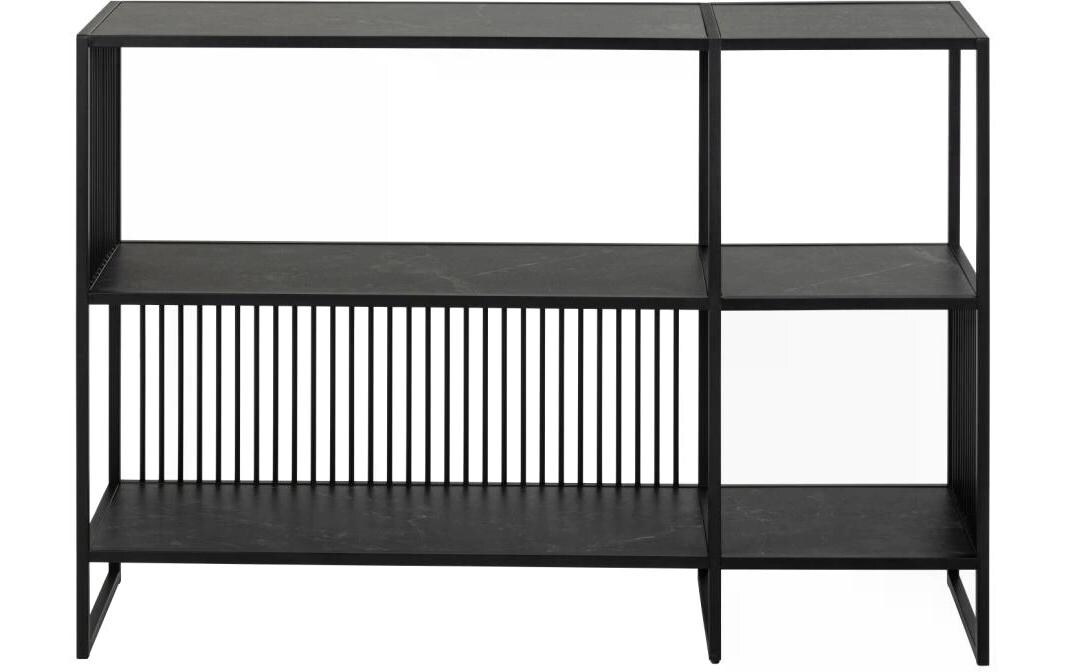 Regal Strington 120 x 35 x 83 cm, Schwarz<br>Bücherregal