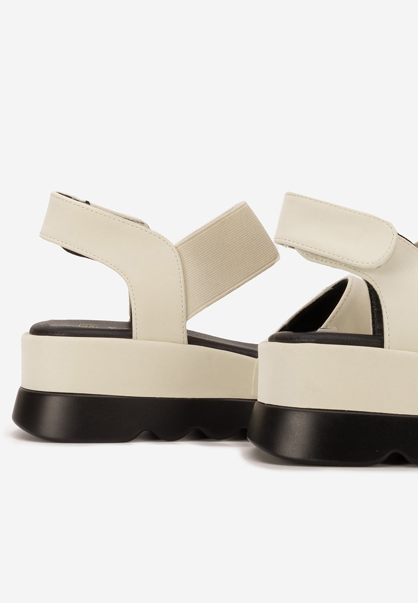 Sandales à plateforme beige Solea