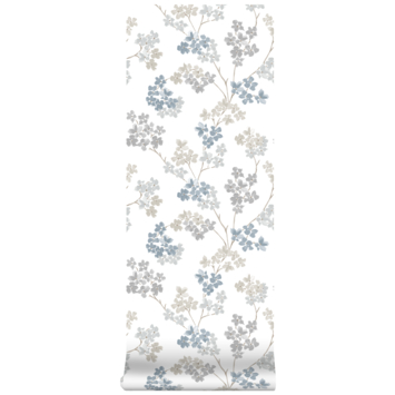 vliesbehang bloesem blauw (dessin 2258-41)