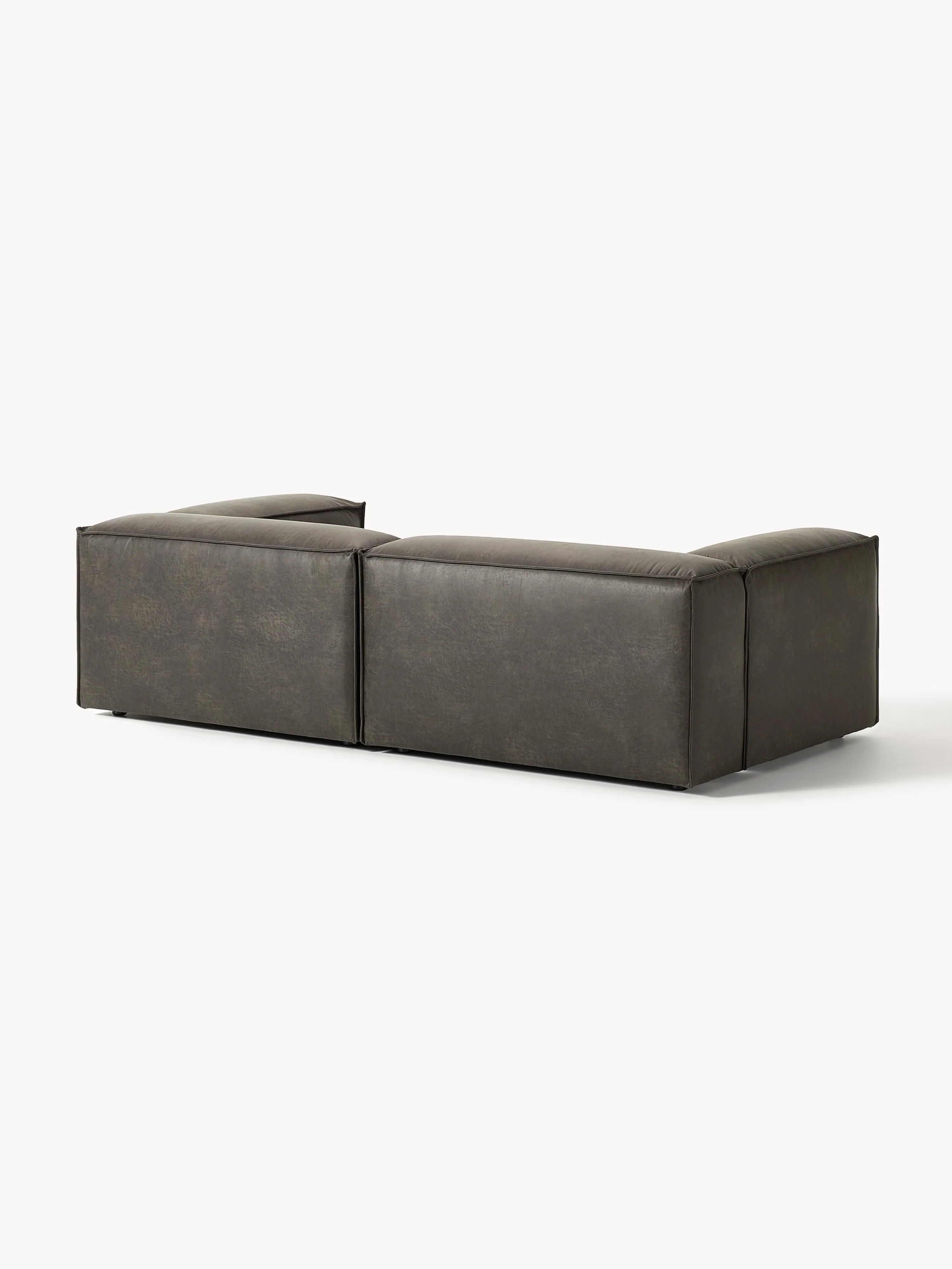 Modulaire bank Lennon (3-zits) van gerecycled leer
