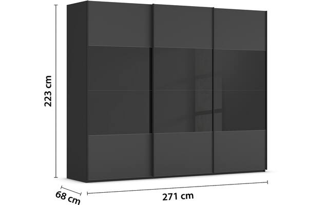 Kledingkast Finca Combi Glans-mat Glas