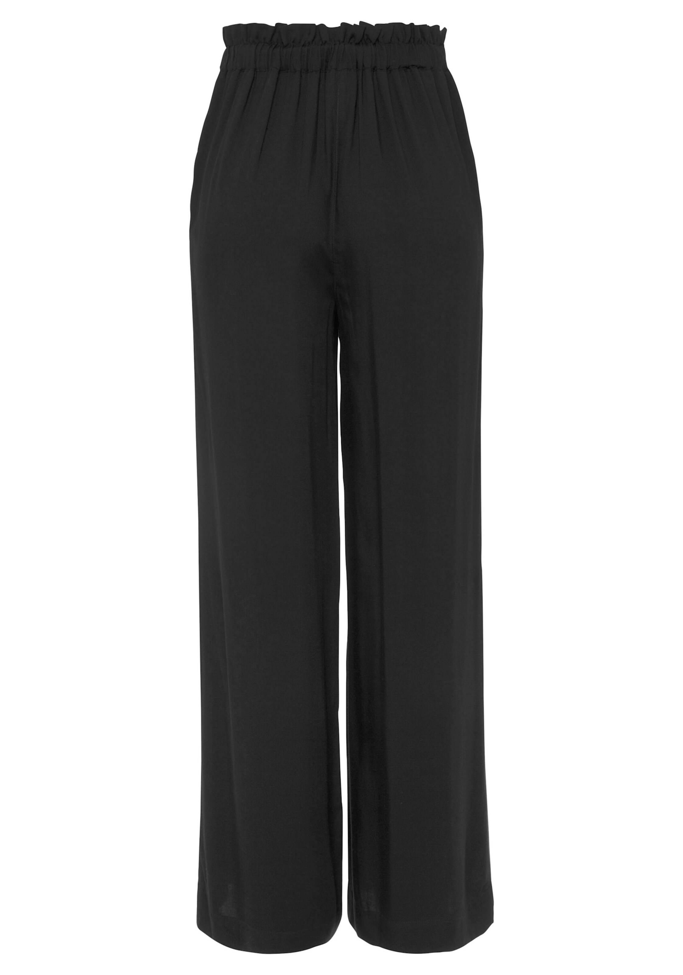 LASCANA Paperbag-Hose in schwarz