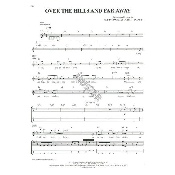 Alfred Music Publishing Led Zeppelin Bass Play-Along 2