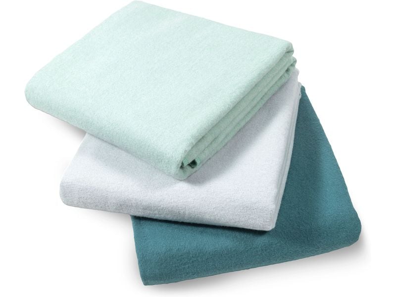 MAKIAN Moltontuch 3-er Set 80 x 80 cm, Grün Flanell Mulltücher Set