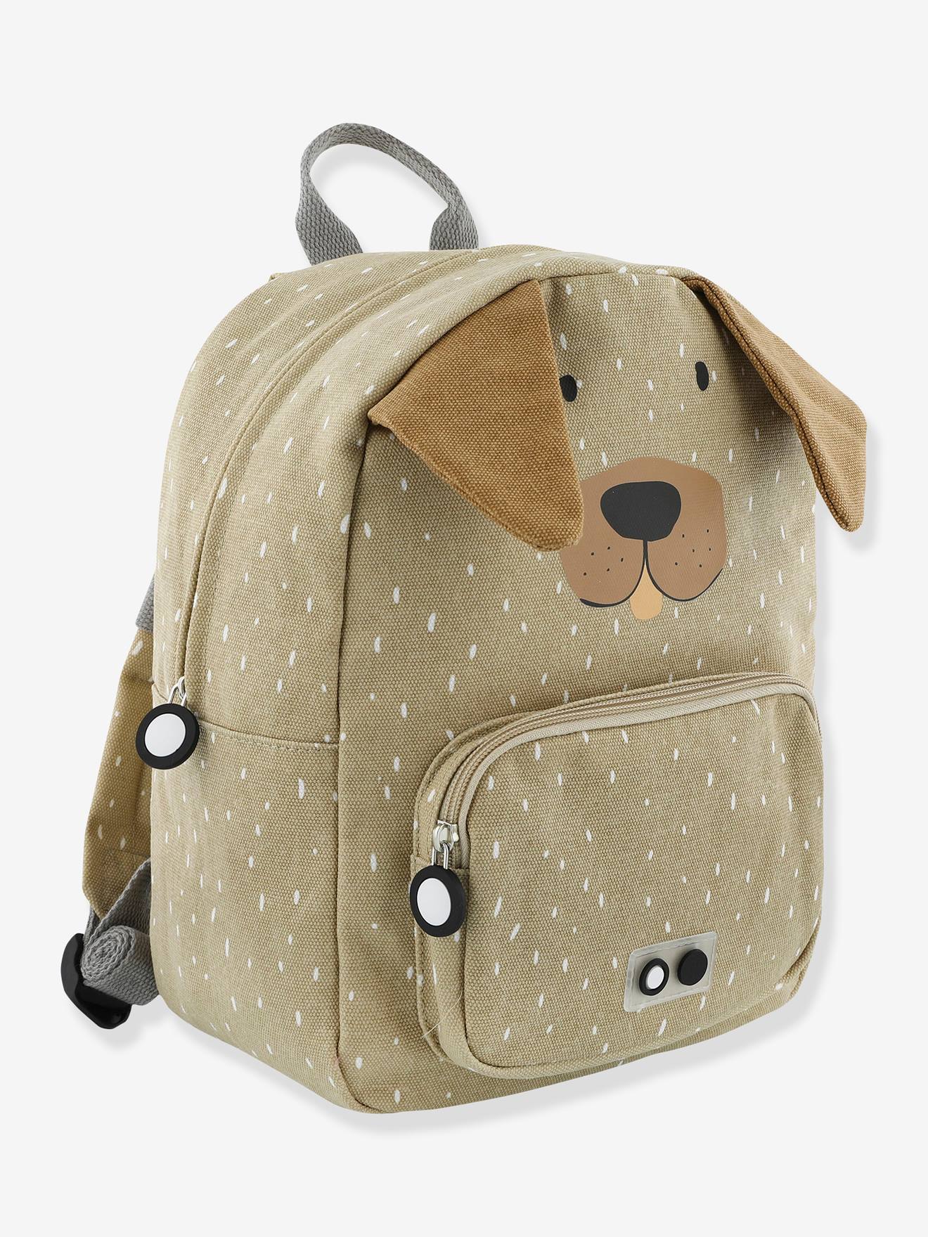 Mochila TRIXIE com estampa de animais, amarelo escuro, lisa.