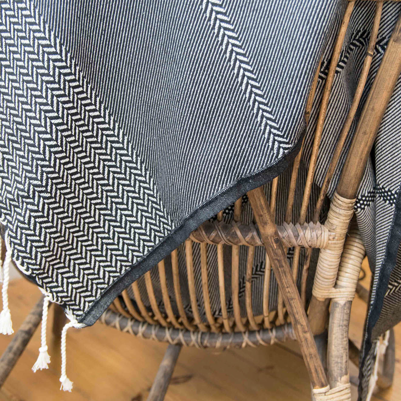 Febronie Plaid Oslo Jacquard pétrole