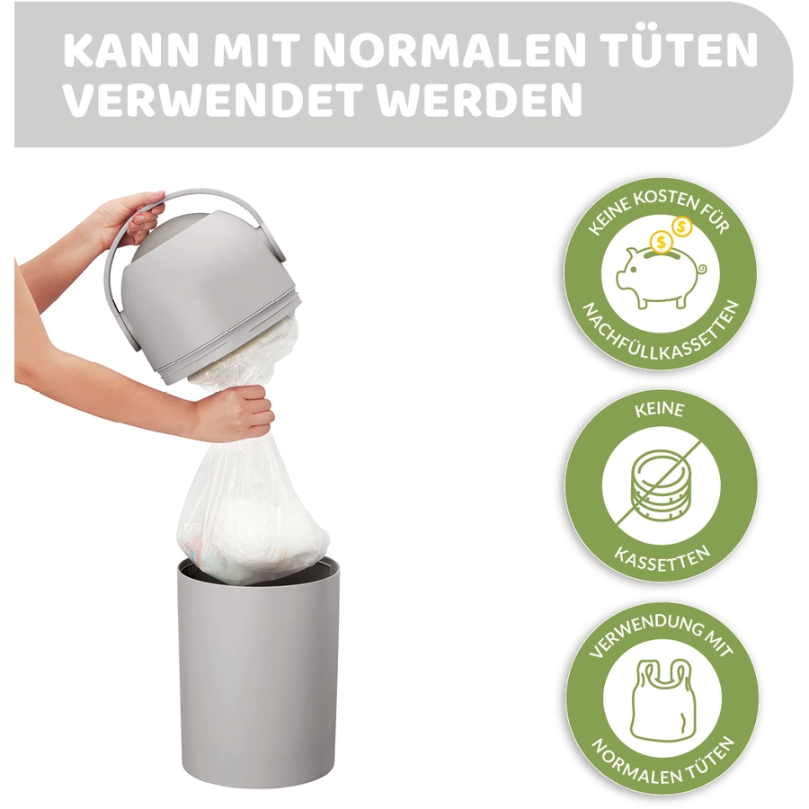 chicco Windeleimer Odour Off in grau