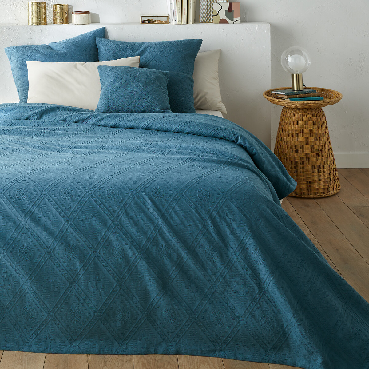 LA REDOUTE INTERIEURS<br>Colcha de algodão jacquard, Indo