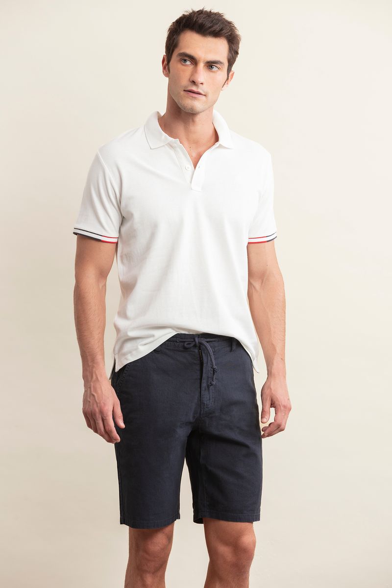 POLO  PIQUET COM PIPING 2 CORES