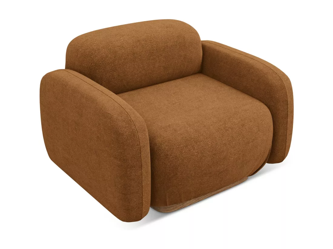 Fauteuil en Bouclé - terre cuite - AILANI